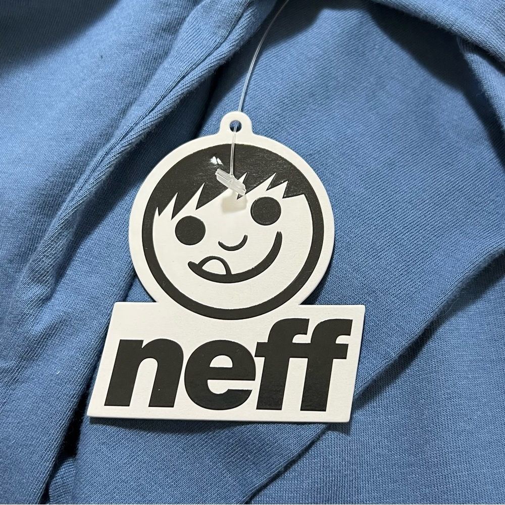 NEFF T-Shirt Graphic Print Tongue Out Crew Long Sleeve Blue Tee - Picture 9 of 13